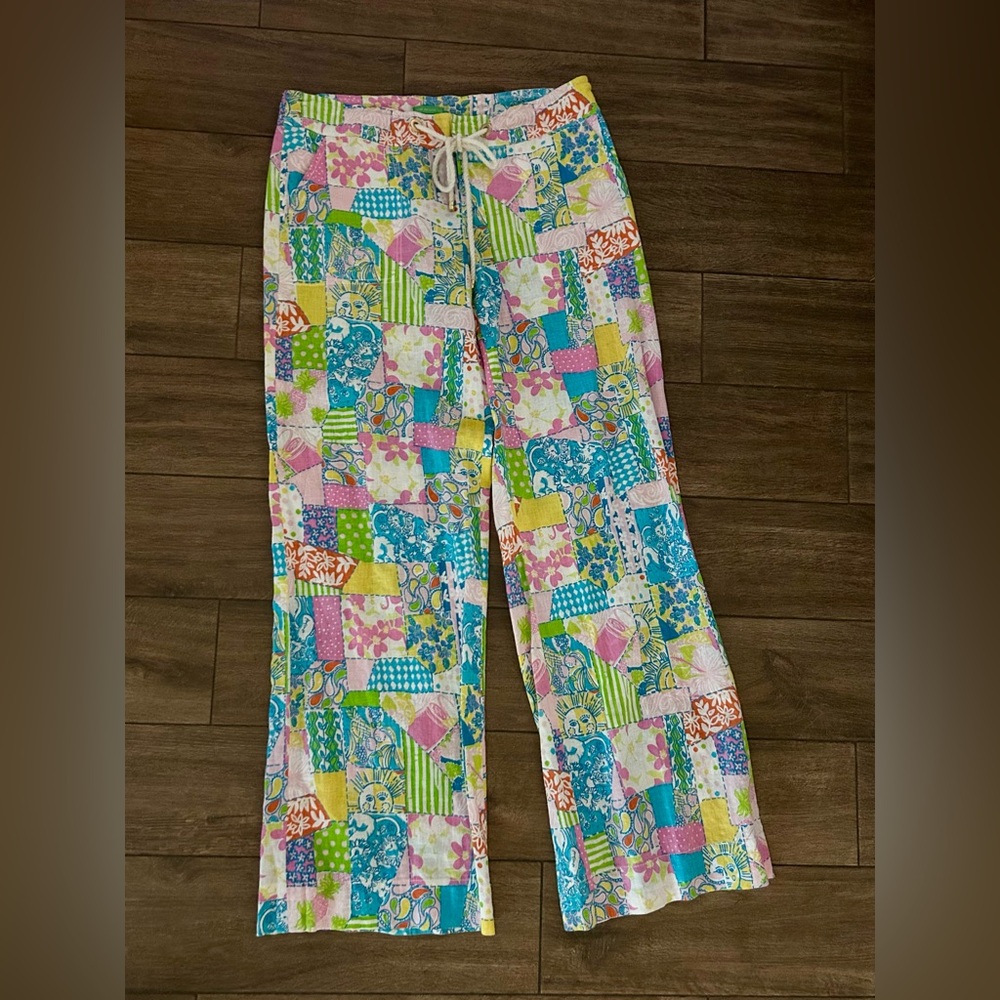 EUC Lilly Pulitzer linen pants size 8